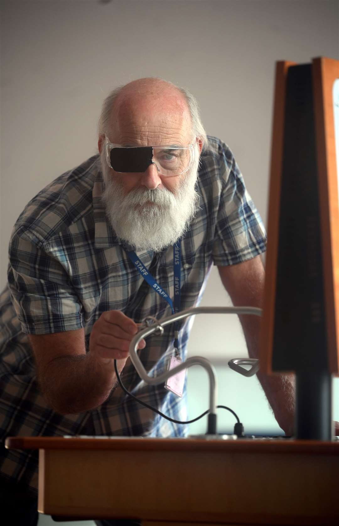 Fred White who helped at the STEM session at Wisbech Museum.