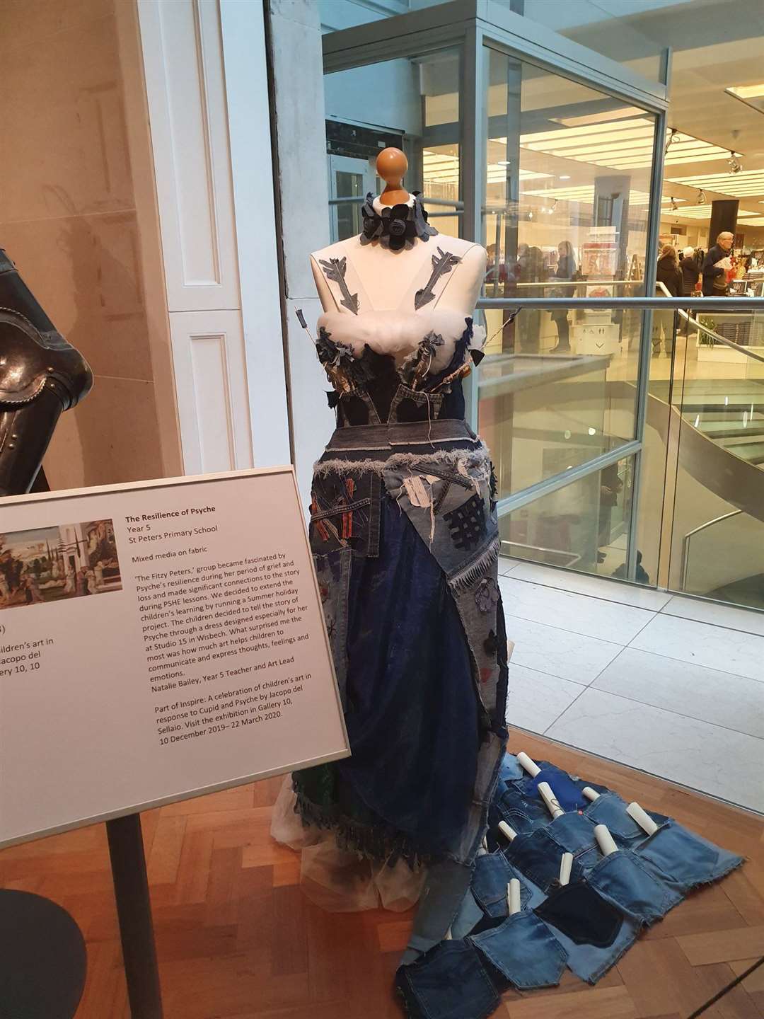 The dress designed by the pupils which is now on display at the Fitzwilliam Museum in Cambridge. (24362030)