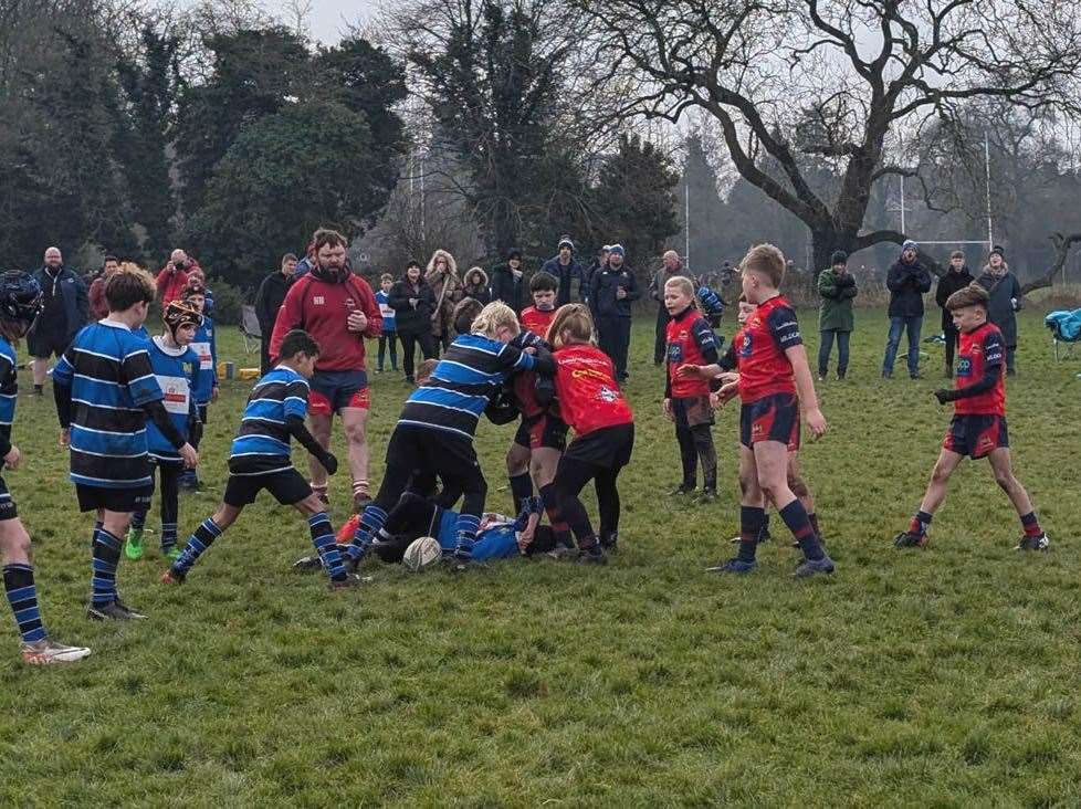 Wisbech under-11s in action