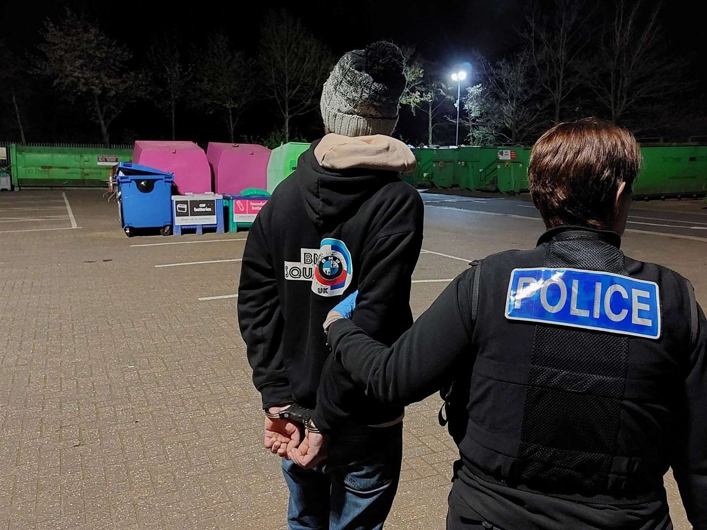 Police arrested three people who were found on the site. Picture: Policing Fenland