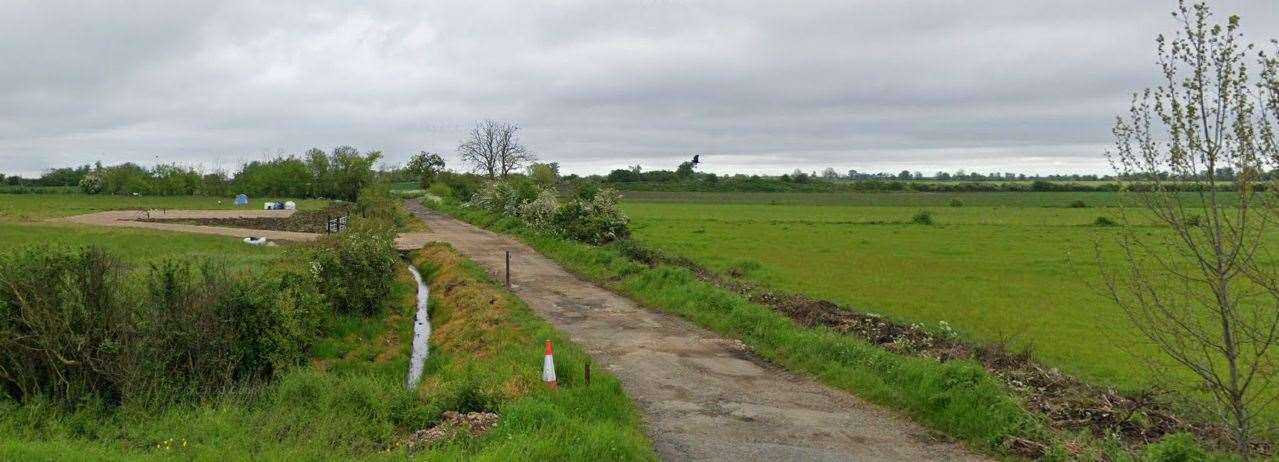 The bonfire was on Campole Drove in Chatteris. Picture: Google Maps