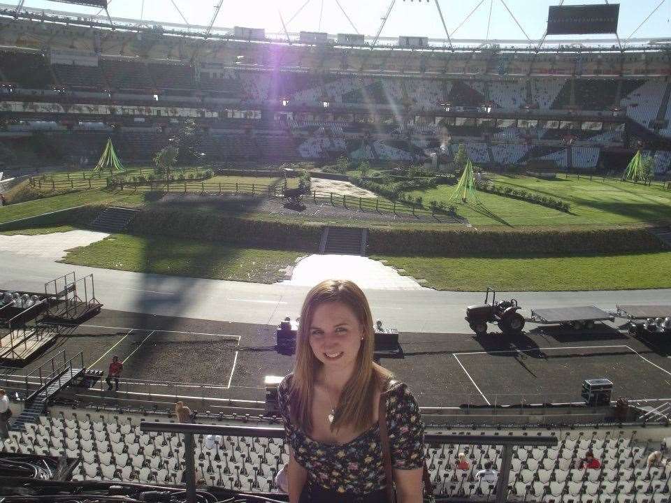 Here I am at the technical rehearsal for the opening ceremony