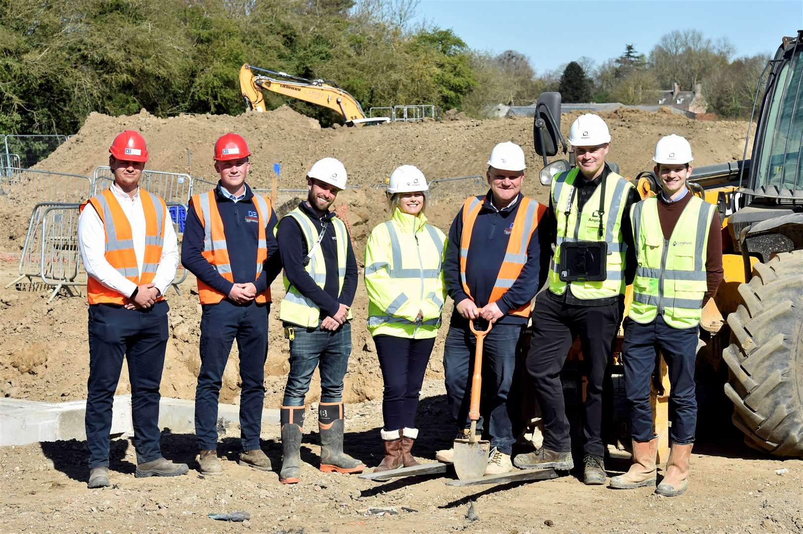 From left, George Senior (D Brown), Greg Mason (D Brown), Emile Pleasance (Amplius), Christine Steele (Amplius), Tony Hughes (D Brown), Mike Lowe (Amplius) and Andrew Eastland (Amplius)
