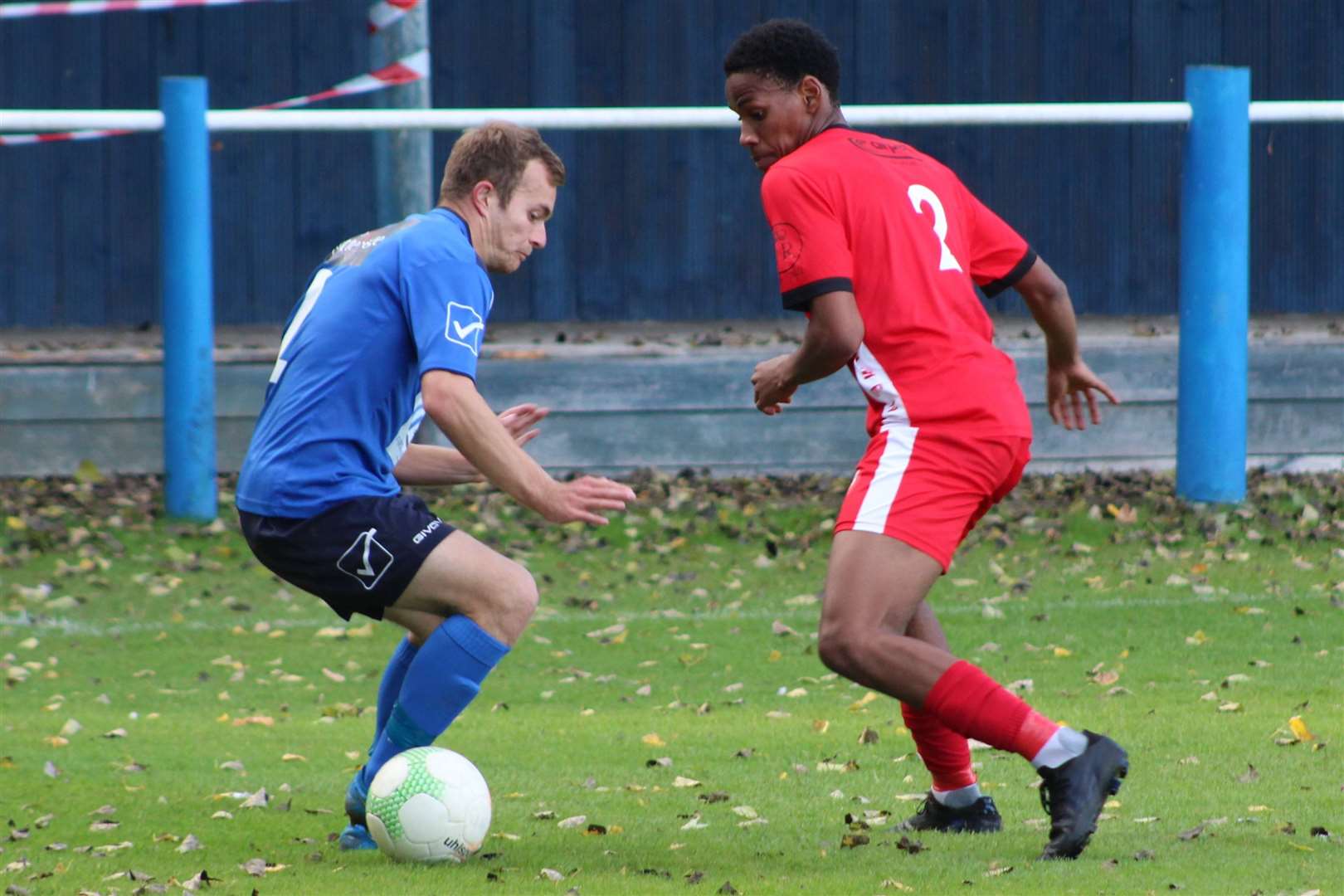 Man of the match Sisa Tuntulwana in action against Boston Town. Photo ERIN LARHAM