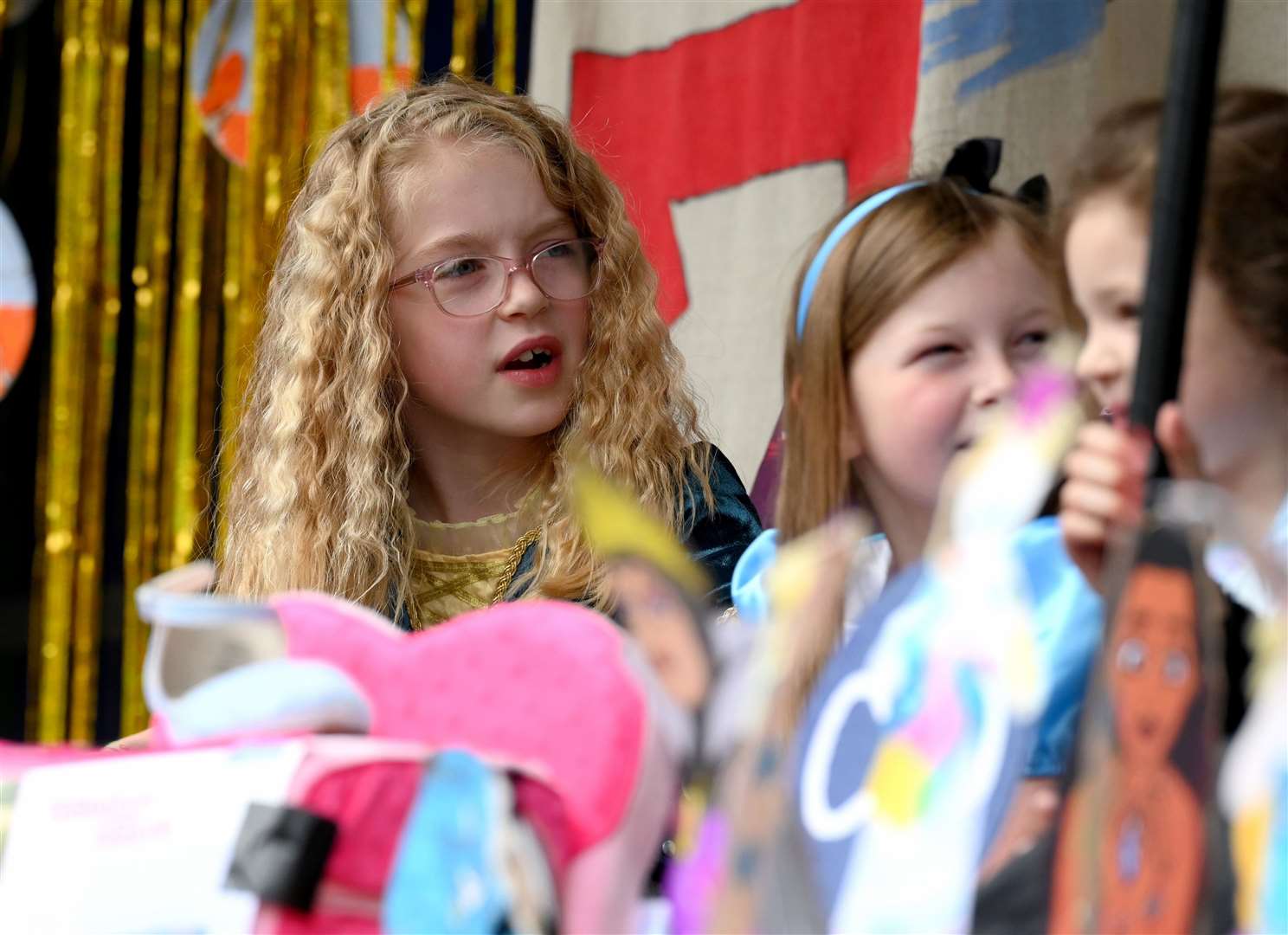 Children were dressed up