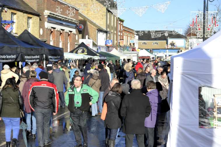 Busy day at March Christmas Market