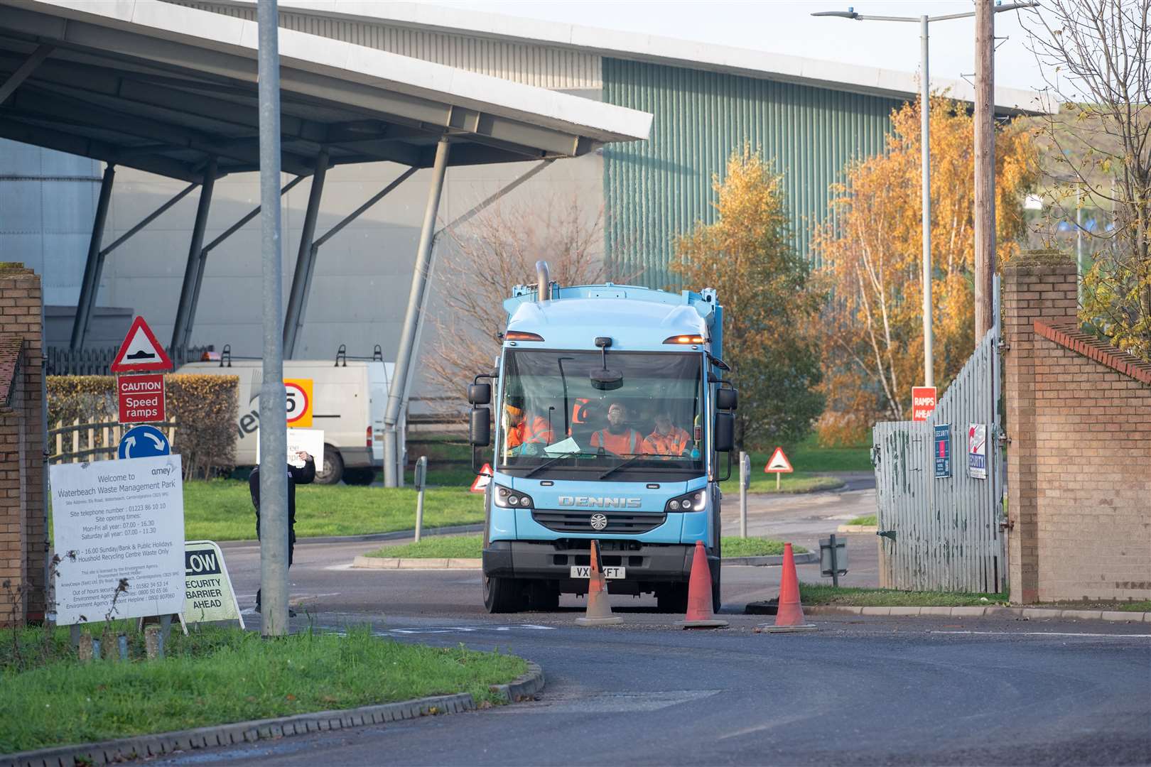 The recycling centre in Ely Road Waterbeach where the body of a baby was found on November 29 - it has now been revealed he could have come from Fenland. Picture supplied by Bav Media 07976 880732.