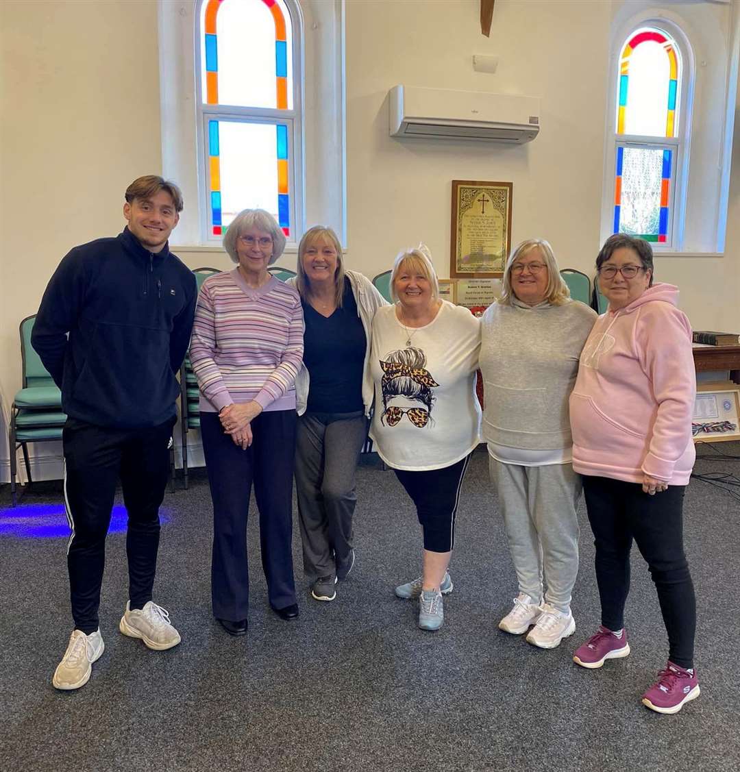 Jake Gasden with some of the members from the group