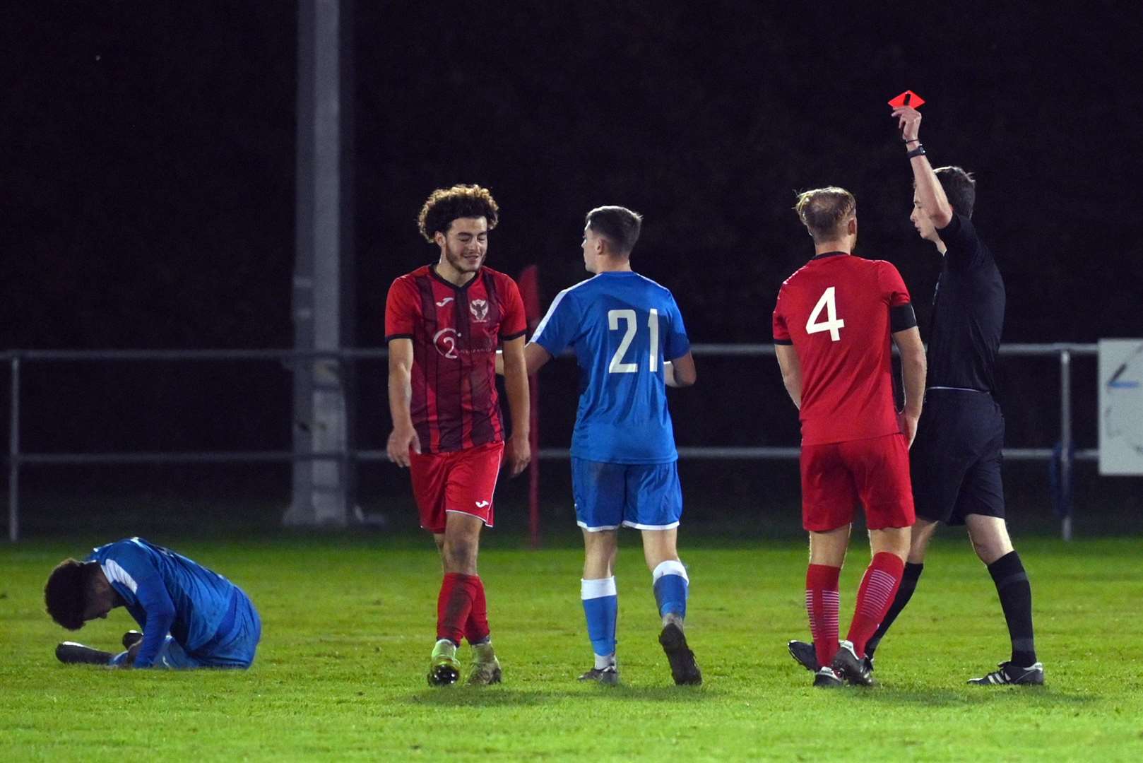A red card for Brody Warren