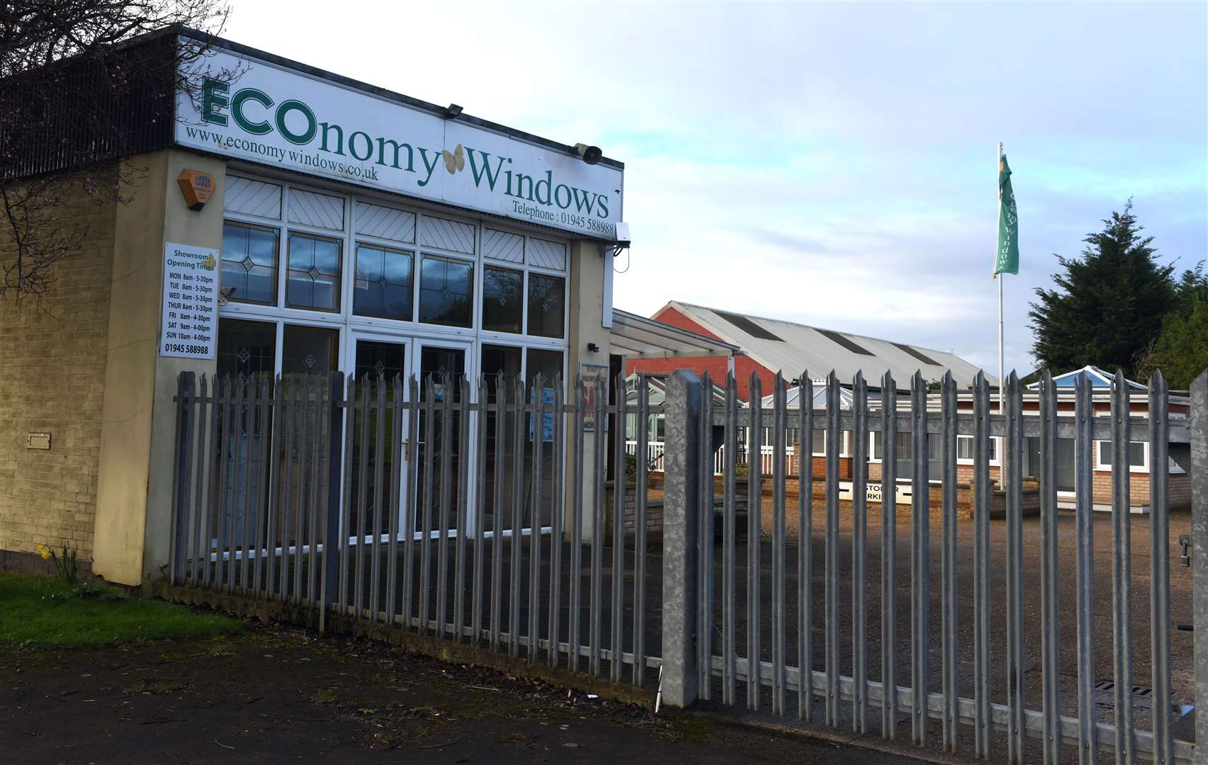 General View of Economy Windows in Wisbech has been forced to close - its compound in Elm High Road is locked up. (29710876)