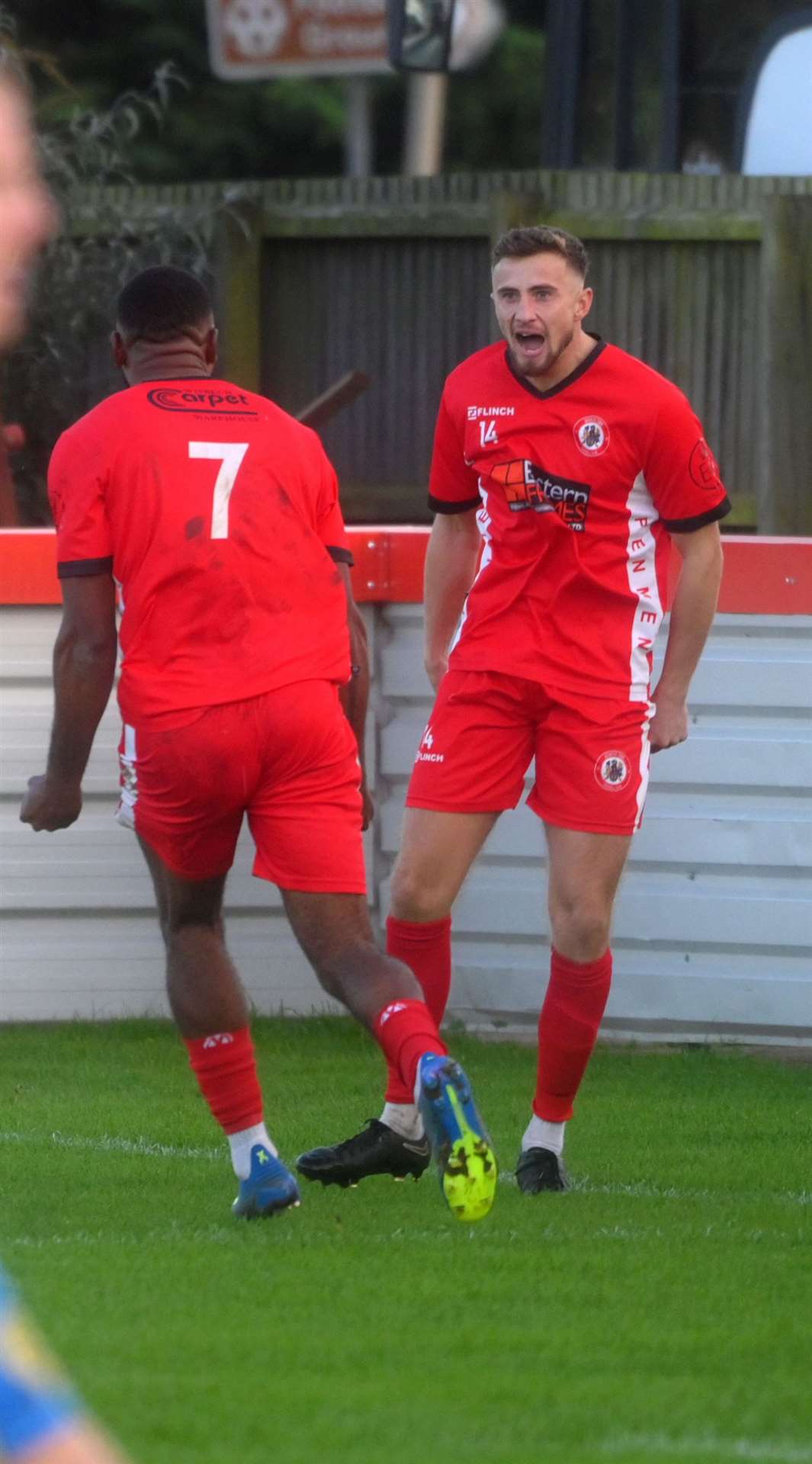 Wisbech v Tividale first round of the FA Vase Rob Conyard making 2 - 2