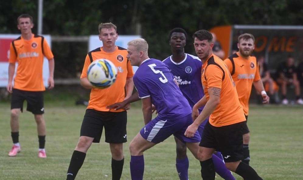Action from Leverington Sports against Stanground Sports