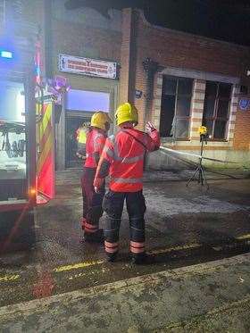 More than 20 firefighters tackled the blaze at Wisbech Ex-services Club.