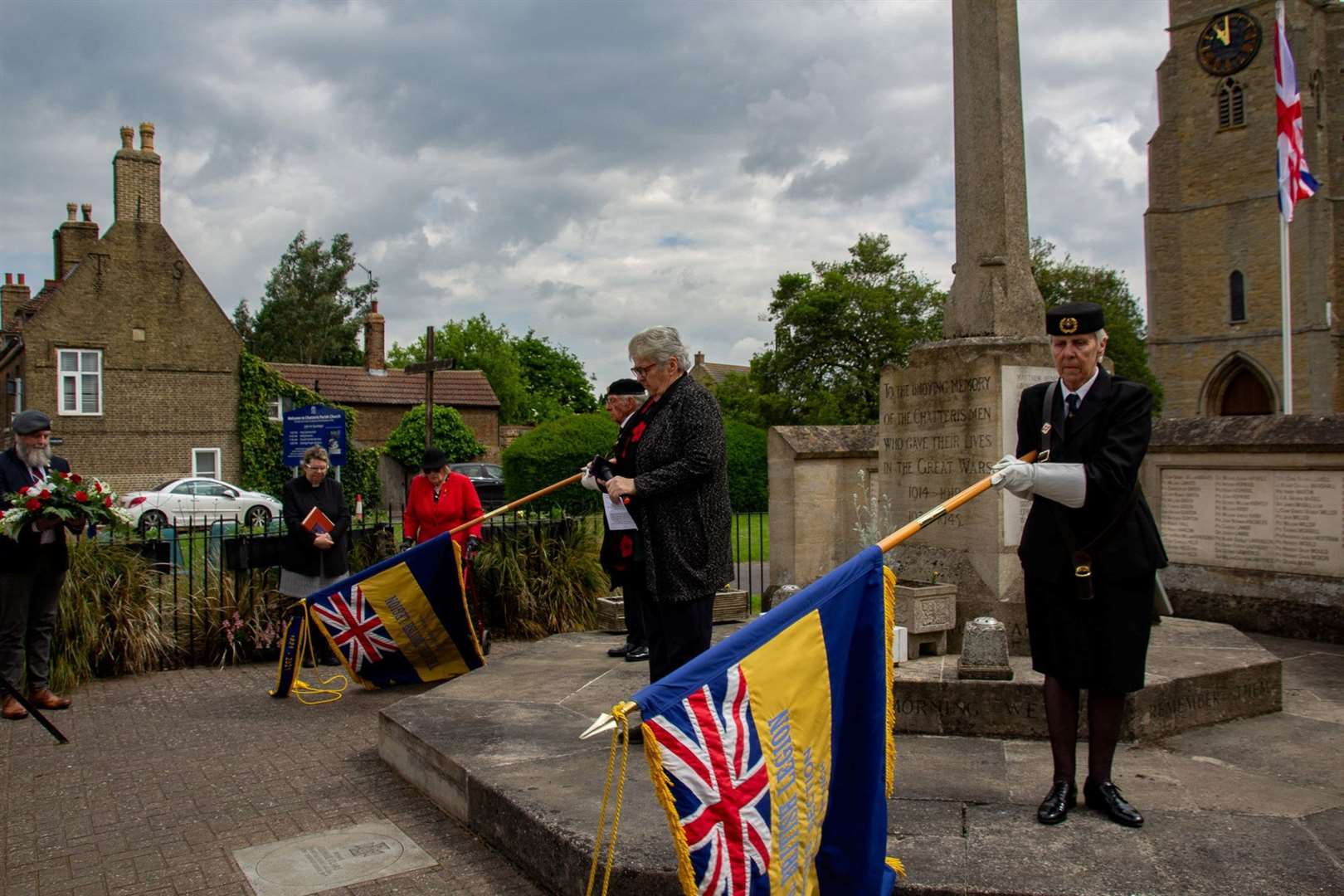A service of commemoration was held at Chatteris War Memorial to mark the 80th anniversary of the D-Day Landings. Photo: Tina Prior.
