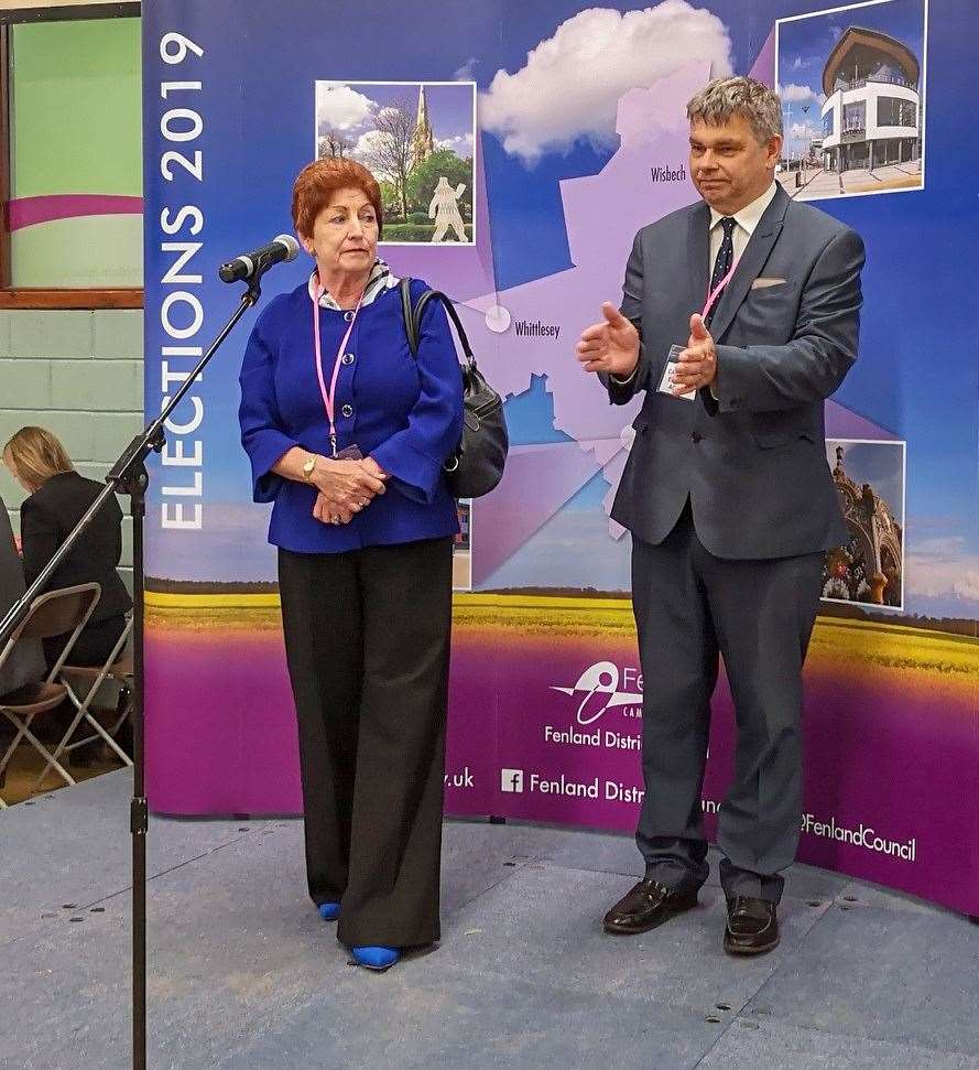 Jan French and Rob Skoulding elected to March East alongside Fenland's first ever Green councillor Simon Wilkes. (9592641)