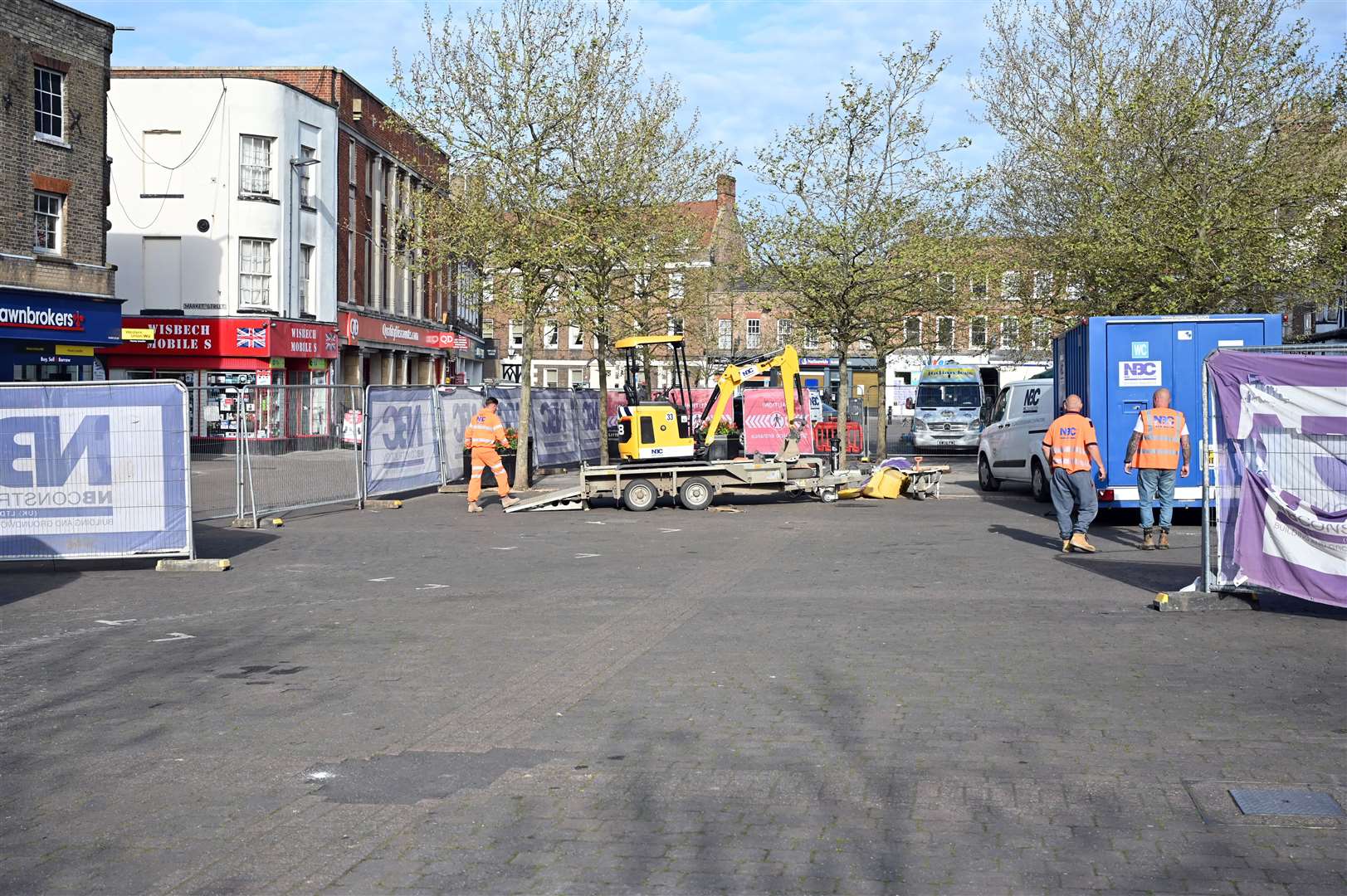 Start of work on the new revamp of Wisbech Market Place. (56141633)