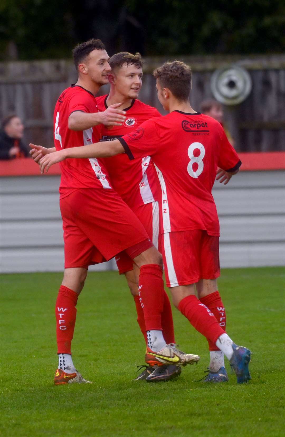Wisbech v Kimberley Miners Welfare Wisbech - celebrating Sam Murphy's goal