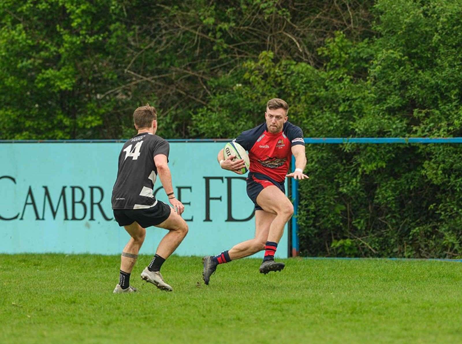 Winger Hal Whyatt with the ball in hand. Picture: Andy Titmuss