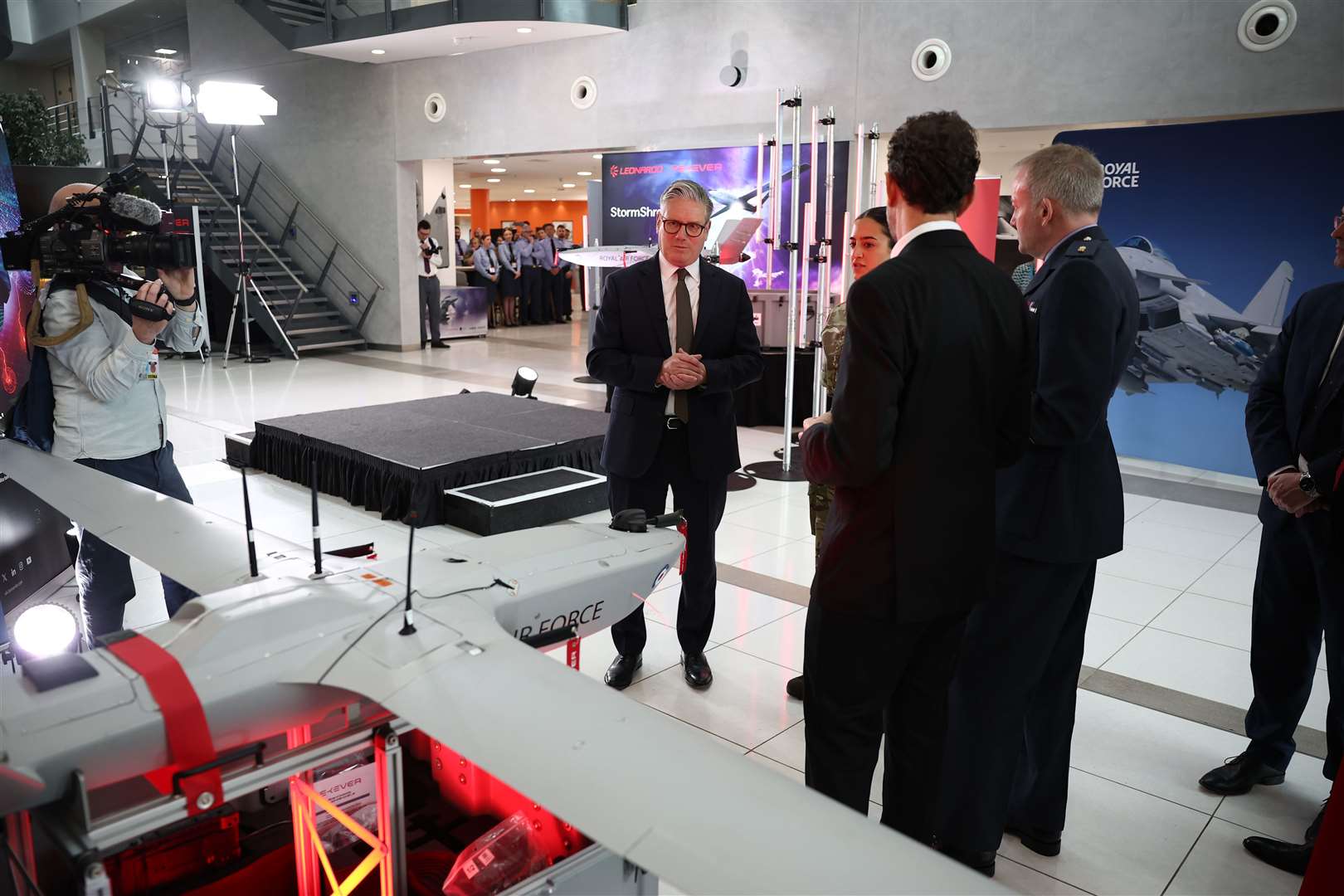 Prime Minister Sir Keir Starmer during a visit to a defence contractor in Bedfordshire (Henry Nicholls/PA)
