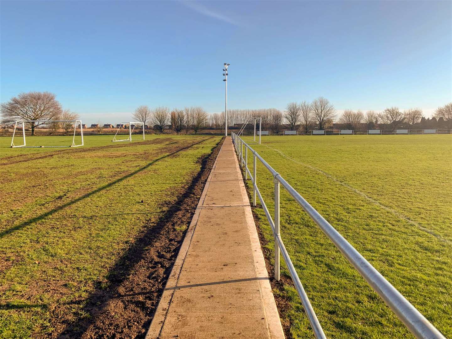A new pitchside path is just one of the improvements made at the Parson dRove FC ground. (6754789)