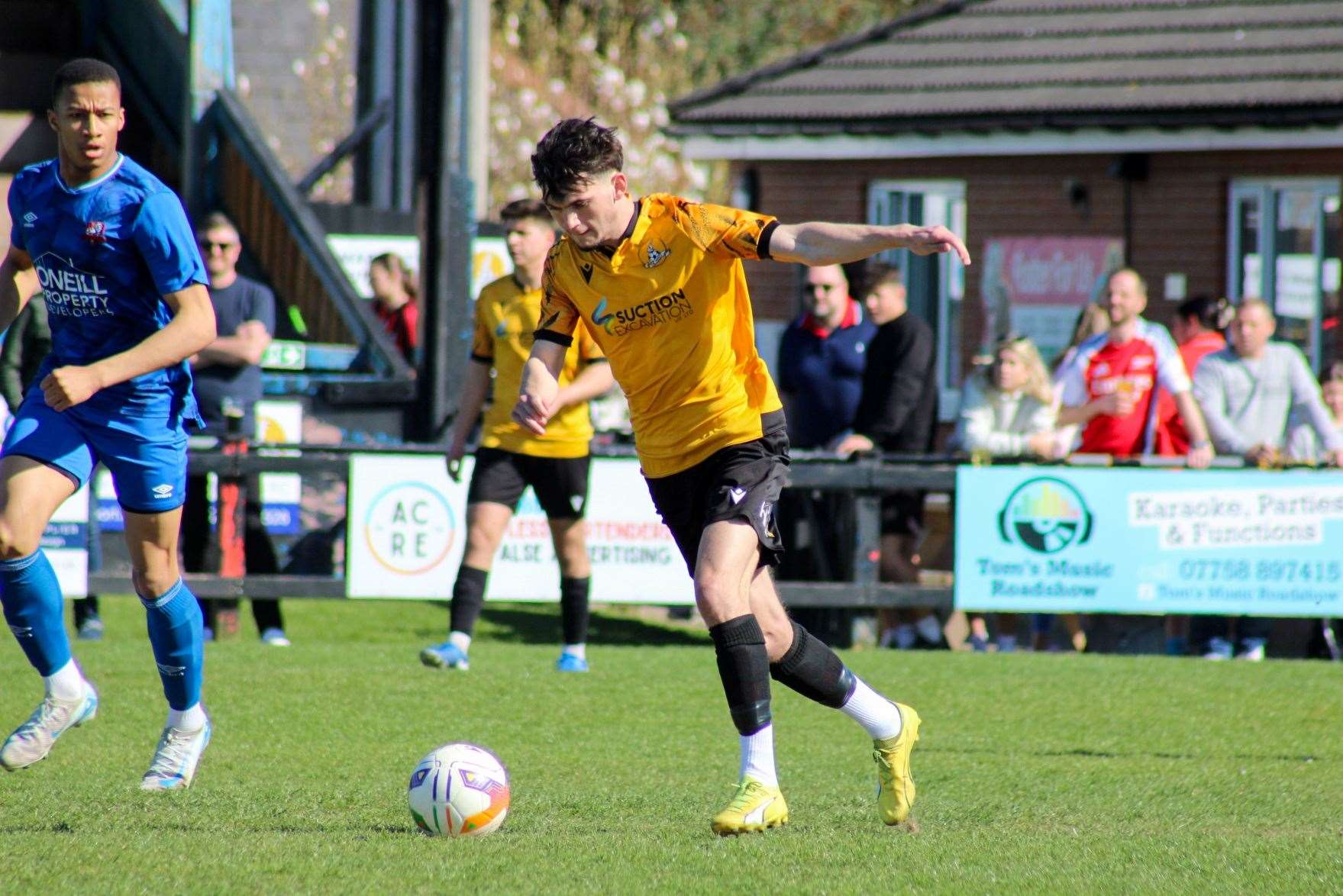 Action between March Town and Leicester Nirvana at the GER on Saturday. Picture: Amber Kent