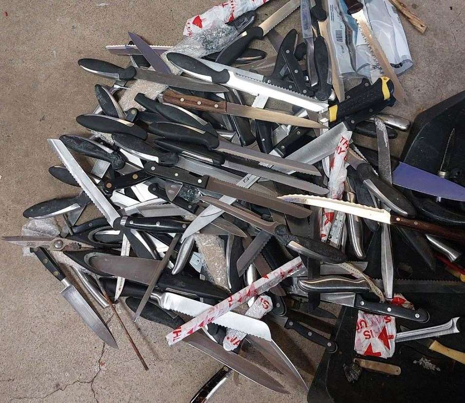 Some of the weapons that were handed in during the recent amnesty