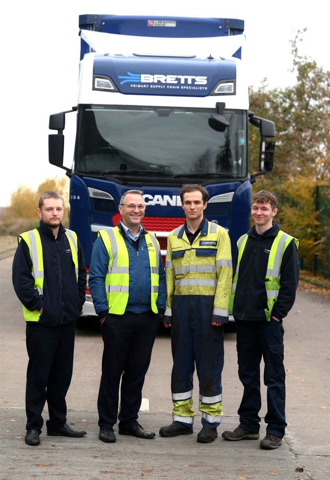 Simon Brett with sons (from left) Harry, Spencer and Thomas.
