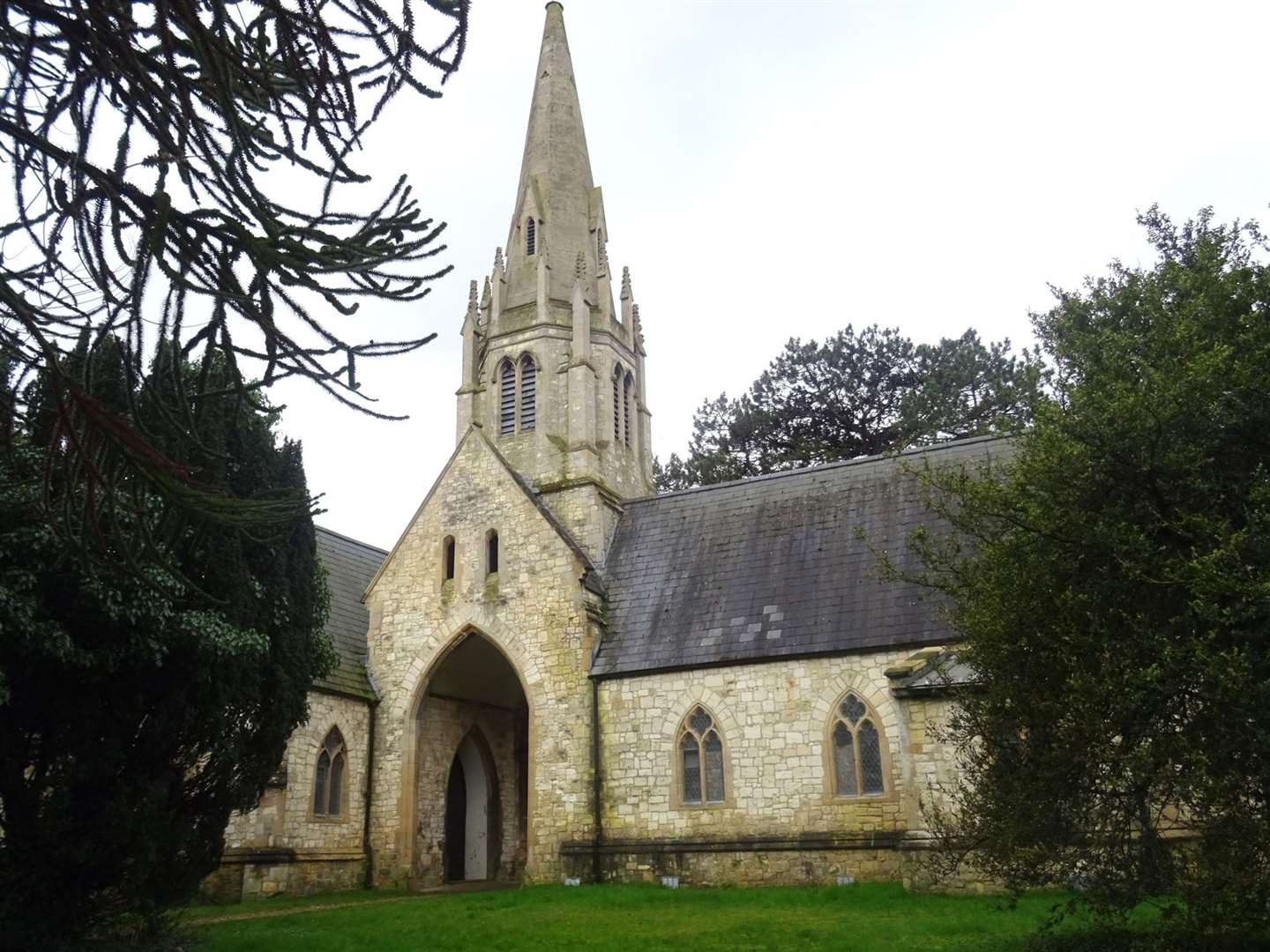 Station Road Cemetery Chapel in March