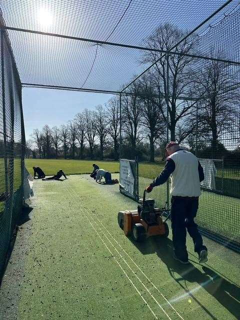 March Cricket Club members at the "Get Set Weekend" initiative