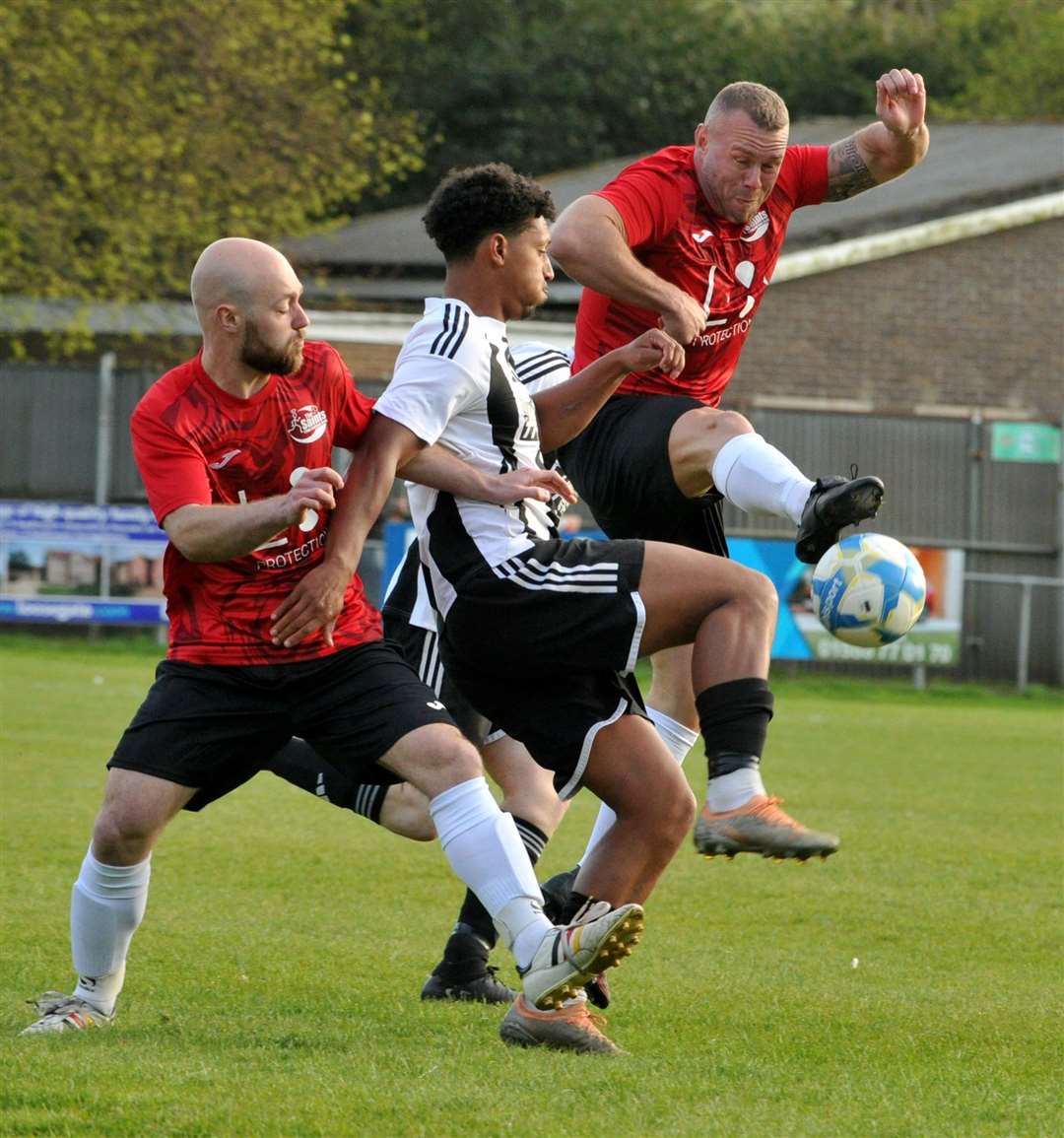 Action from the Spalding Inter-Services Cup final between Long Sutton and Tydd. Photo: Chris Lowndes