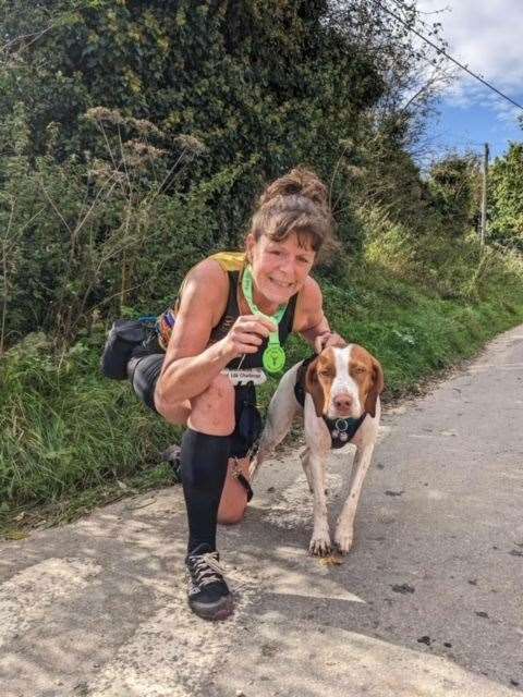 Tracy Adams with her four-legged friend Finn