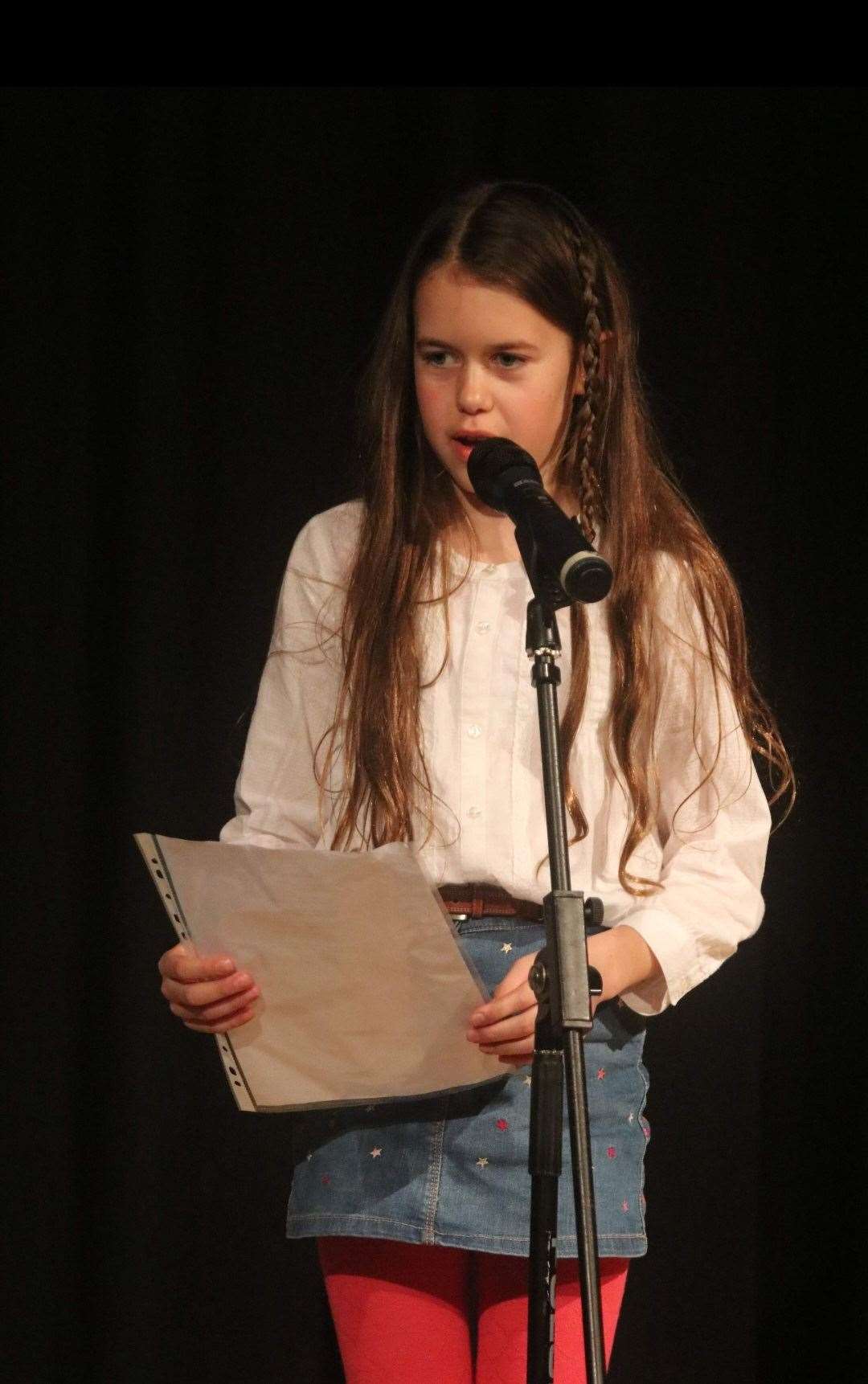 Alice Blundy-Gent reads her poem. Photo: Tim Chapman. (60877204)