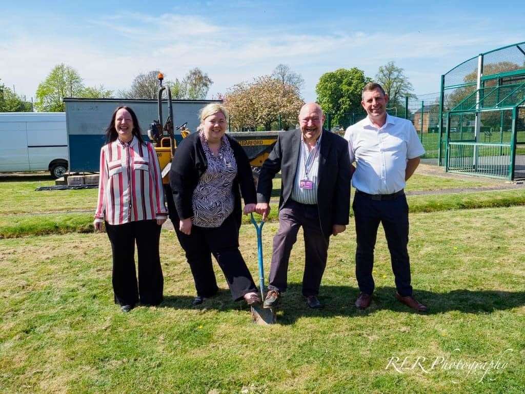 A groundbreaking ceremony was held to mark the start of work on a new splashpark for wisbech. (56215224)