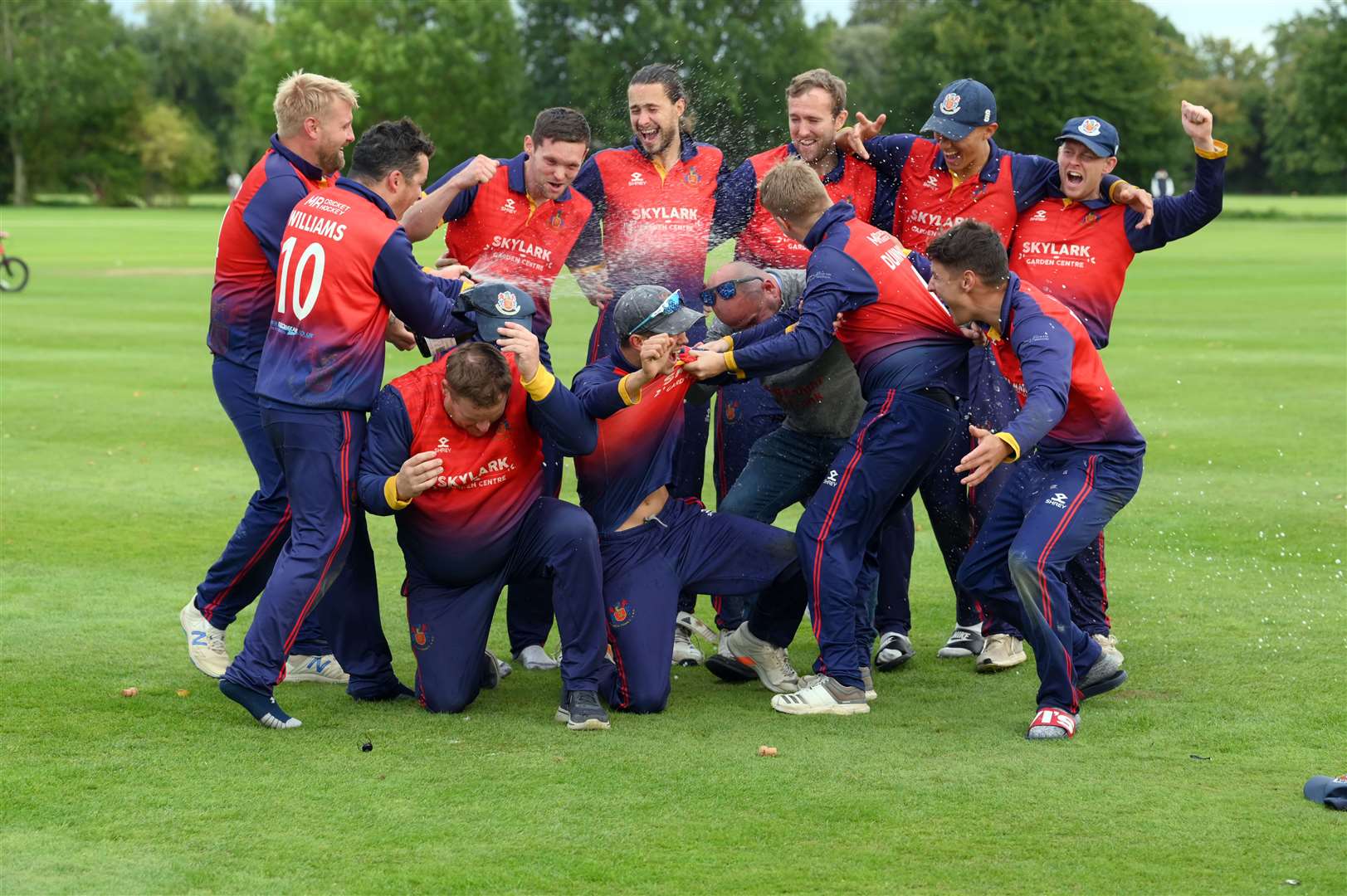 Wisbech v Fakenham in the EAPL play off final..Wisbech celebrating winning. (59554990)