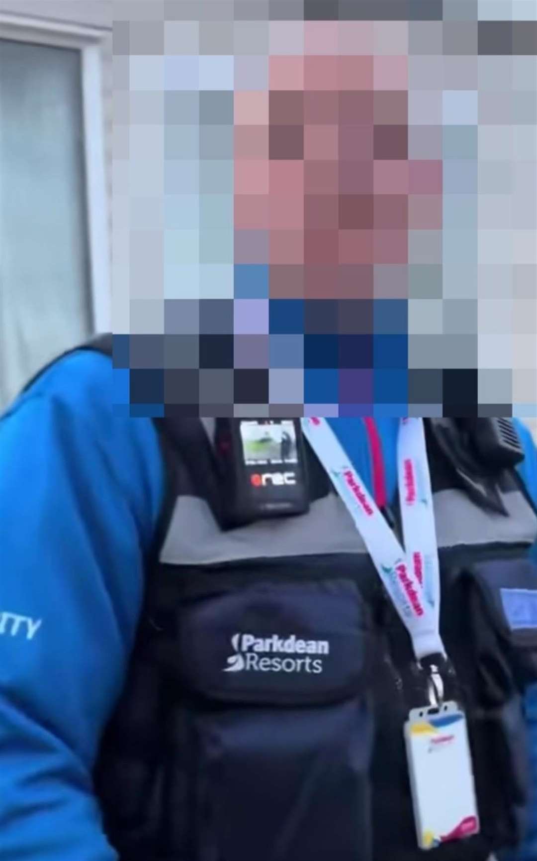 The security guard called them "scumbags"