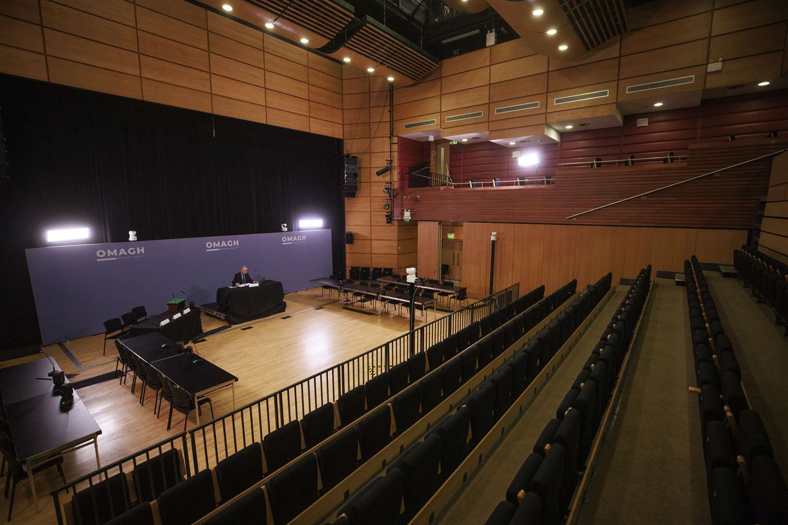 Chairman of the Omagh Bombing Inquiry, Lord Turnbull, at the Strule Arts Centre in Omagh (PA)