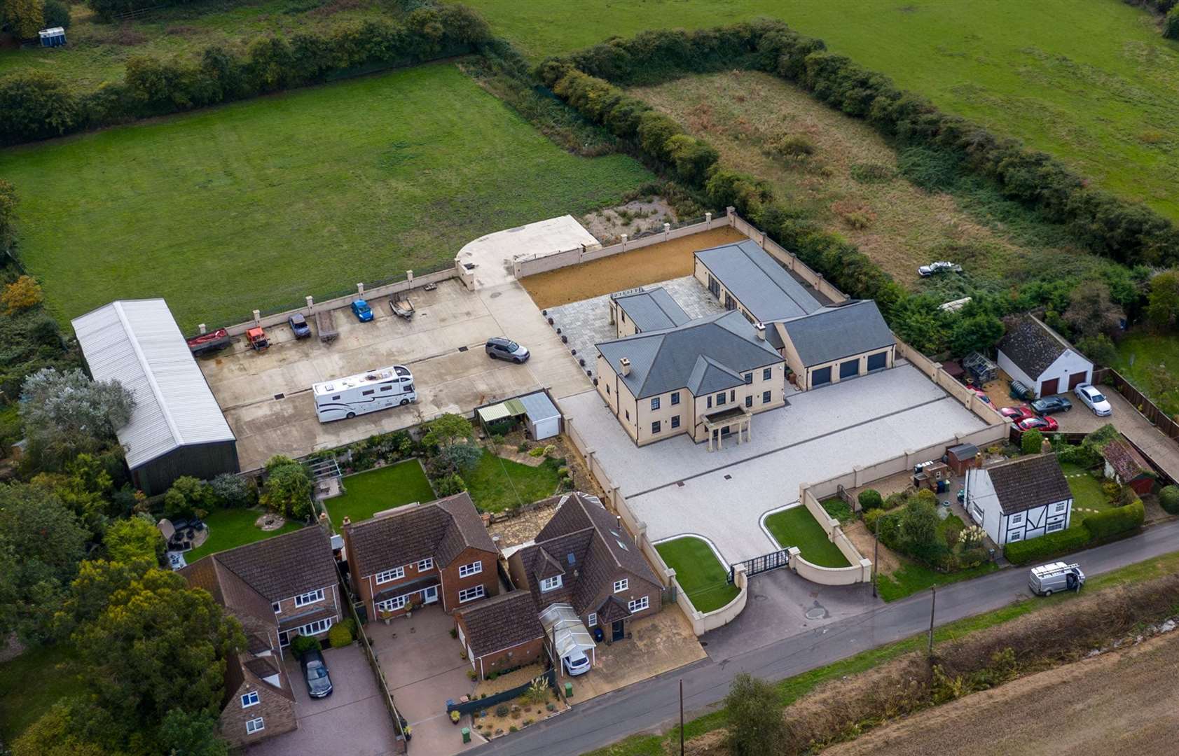 An aerial view of Neil Bowers' property
