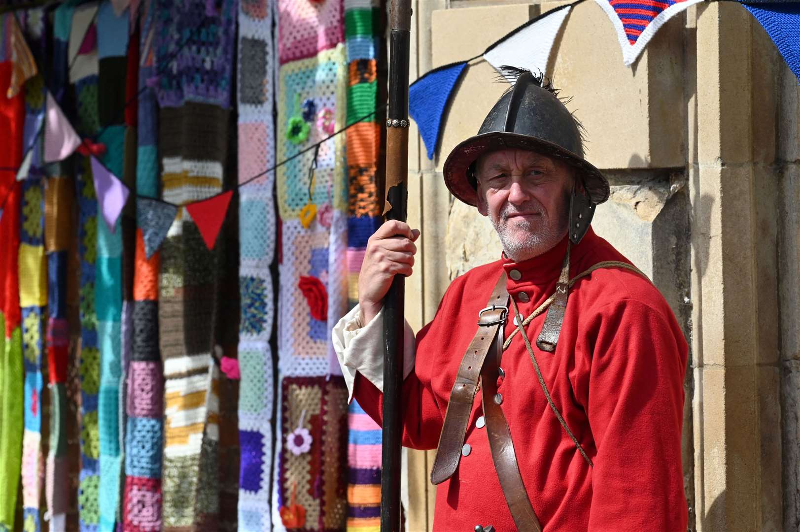 Wisbech Rose Fair saw re-enactors at Wisbech Castle where Lyncroft Care Home staff and residents also did a world record-breaking yarn bomb. Photo: Adam Fairbrother.