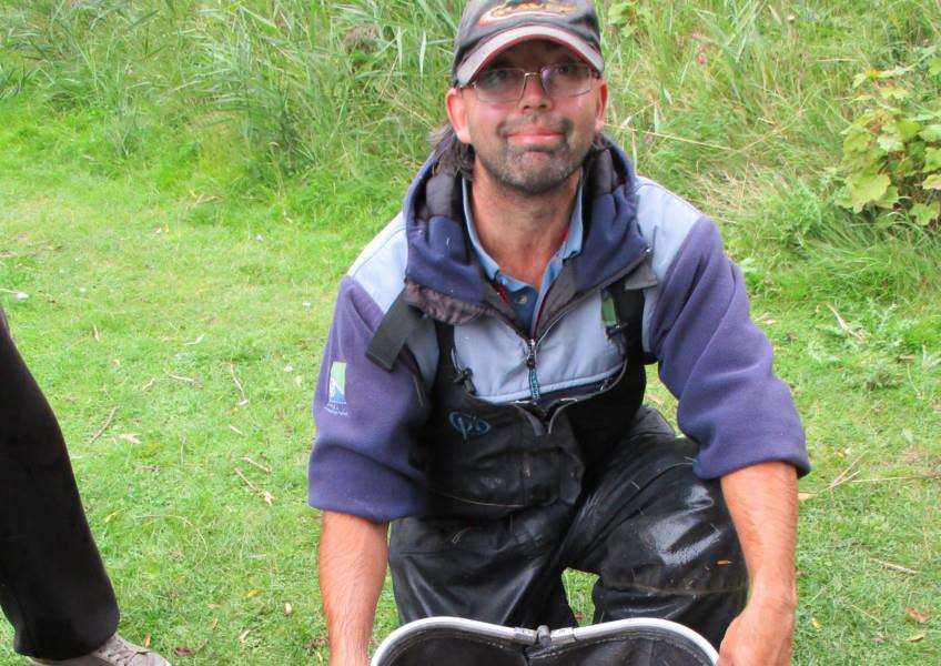 Colin Begbie with his winning catch from Townsend Lakes