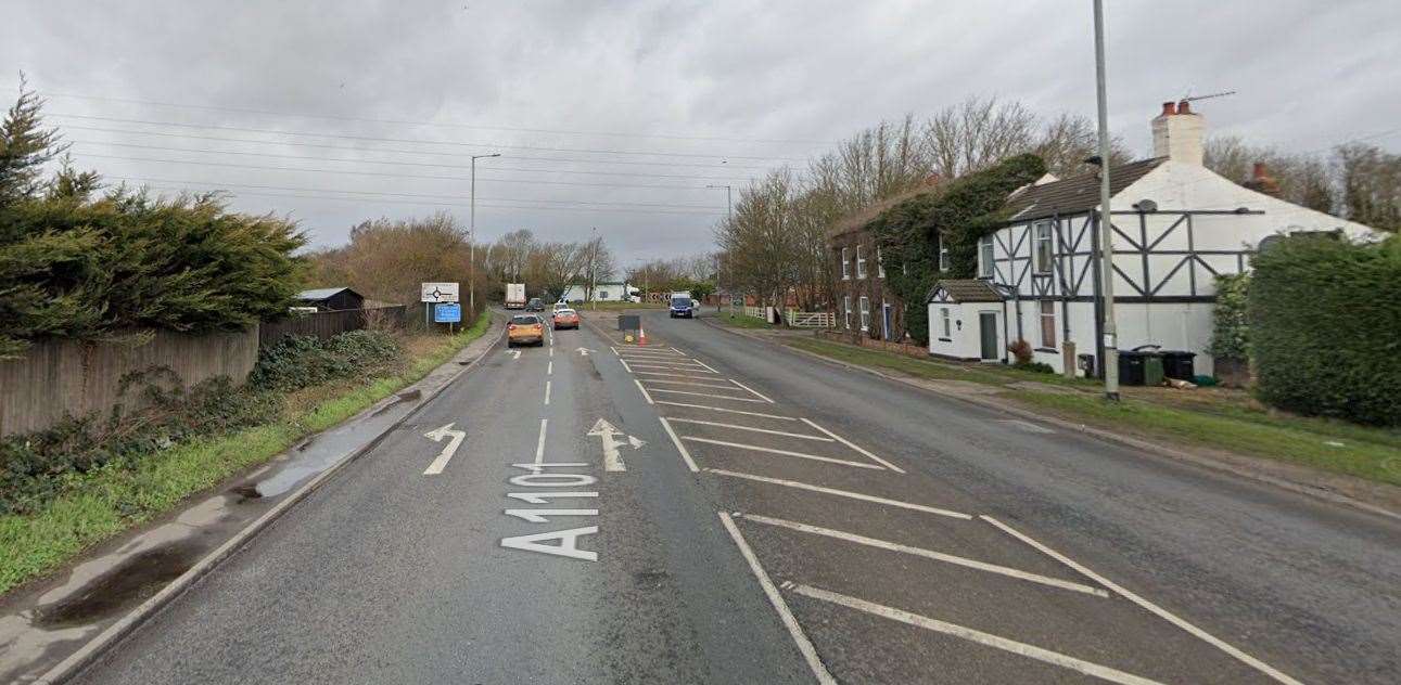 Mitchell was driving "extremely slowly" down Elm High Road. Picture: Google Maps