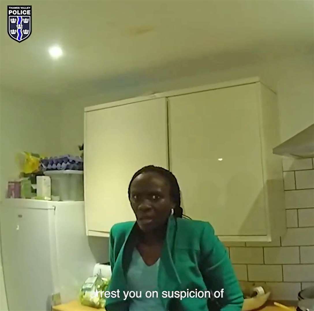 The arrest of Lydia Mugambe (Thames Valley Police/PA)