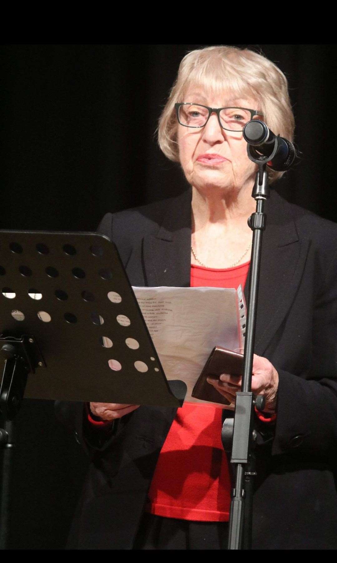 Poet Hilary Parry reads her poem. Photo: Tim Chapman. (60877261)