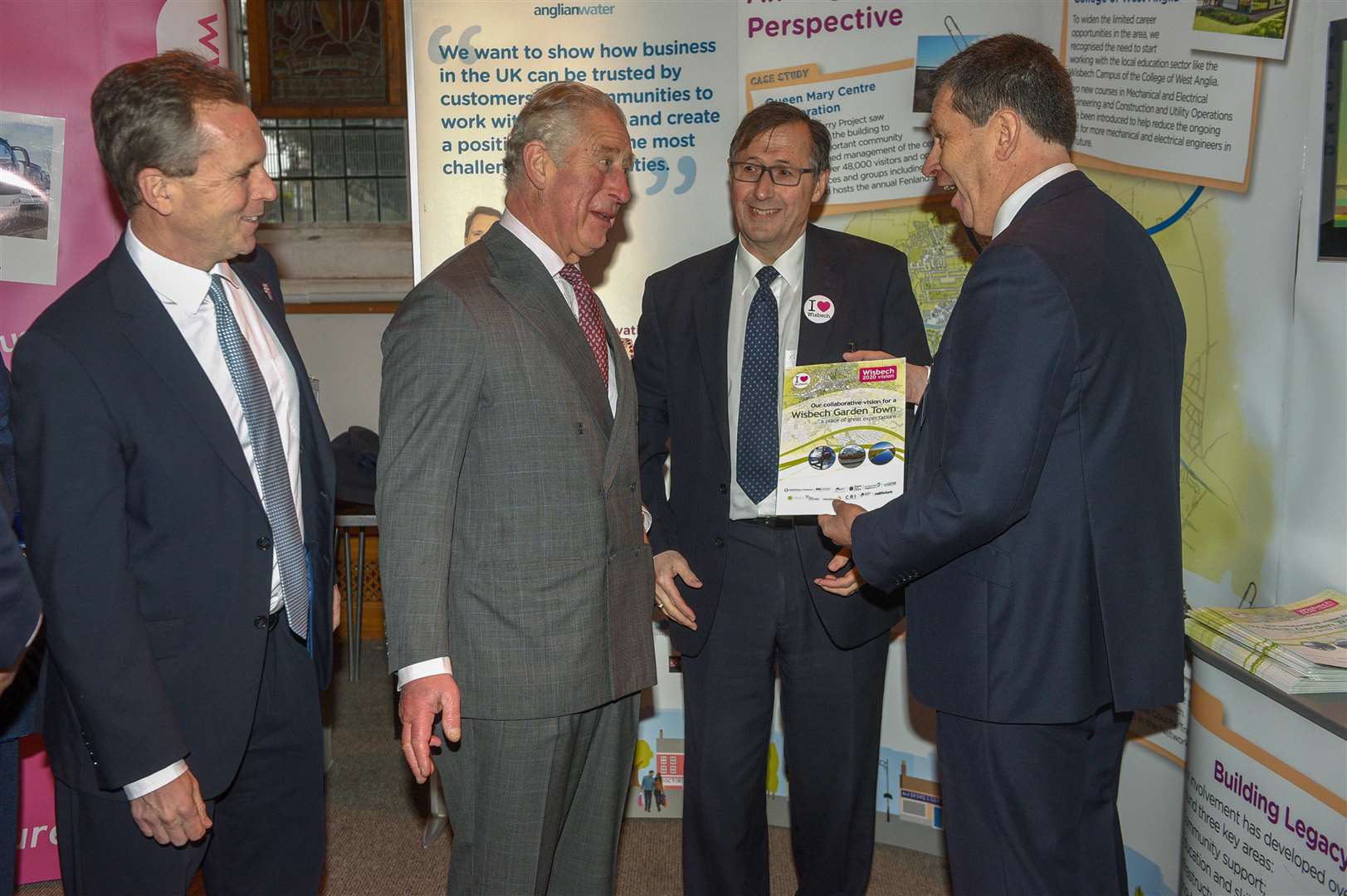 Prince Charles with Alan Simpson, Gary Garford (centre) and Russell Beal (right). (5755160)