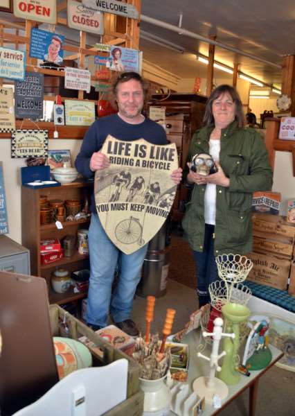 FAMILY TIES: David and Michelle Manley of Long Sutton Antique Centre. Photo by Tim Wilson. SG130517-315TW.