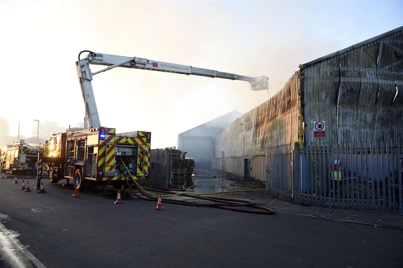 Fire at Shires wood yard in Brigstock Road Wisbech. (2693027)