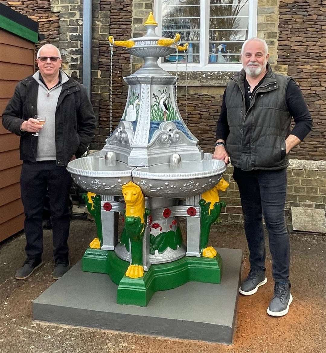 Tom Jones (left) and his brother Peter agreed to loan the centrepiece to the museum on a long-term basis - it was saved by their grandfather Thomas Jones when it was going to go for scrap in 1963