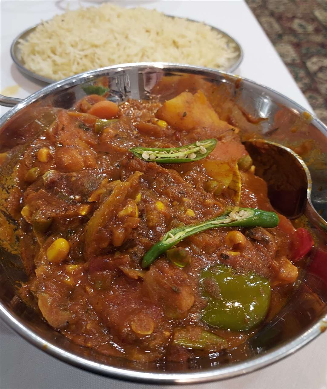 My vegetable tikka jalfrezi