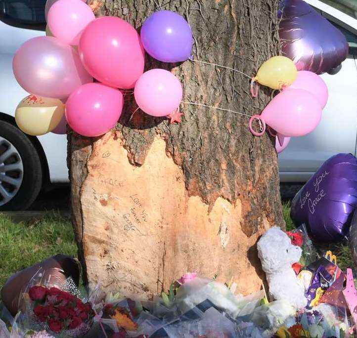 Tributes were left at the scene of the accident