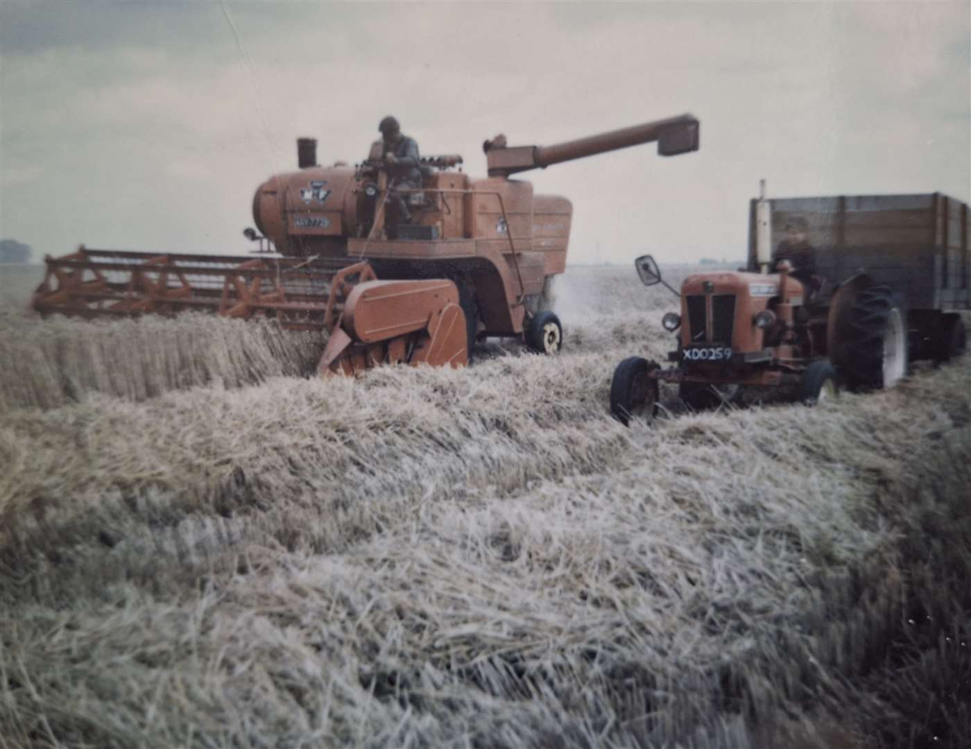 Fred Campling, pictured driving a combine harverster