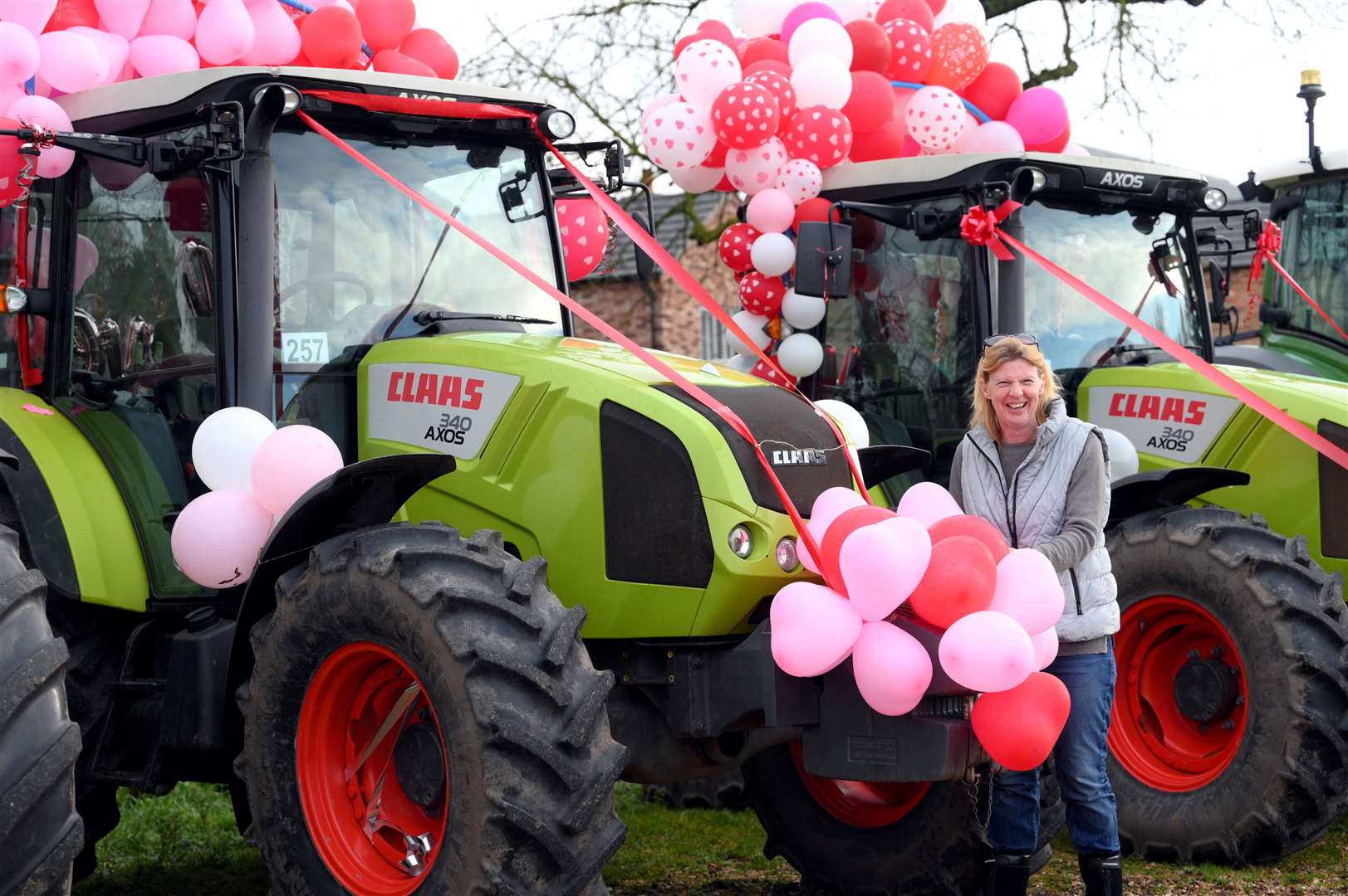 Charity valentines tractor runKaren Glover